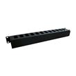 1657100-6 Organizador de cables horizontal 2U 19" con tapa - Color Negro - TYCO - FAYSER