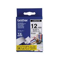 CINTA P/ROTU BROTHER TZE231 12MM NEGRO/BLANCO