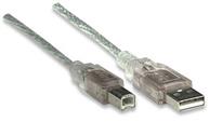 CABLE PRINTER USB-USB A-B 2.0  3MTS MANHATTAN