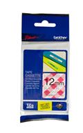 CINTA P/ROTU BROTHER TZEMPRG31 12MM CUADRILLE ROJO